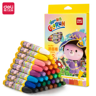 Deli 12 Color Oil Painting Stick Children's Color Painting Crayon Graffiti Pen 36 Color Painting Pen Student Art Supplies Free Shipping