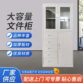 厂家供应大容量文件柜办公室资料柜铁皮档案柜带锁矮柜储物收纳柜