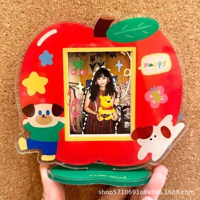 Acrylic Photo Frame Stand Hamburger Puppy Cute Polaroid 3inch Small Card Star Small Card Desktop Decoration DIY