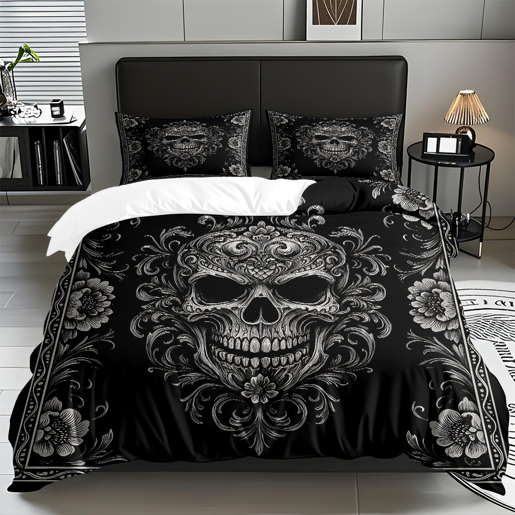 TEMU / JIT transfronterizo hogar cabeza de colcha impresa digital conjunto de edredón abrasivo fuente de ventilación fábrica directa