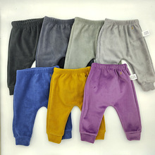 秋冬季73-100cm婴儿裤子男女宝宝可爱大PP奥利绒长裤加绒屁屁裤