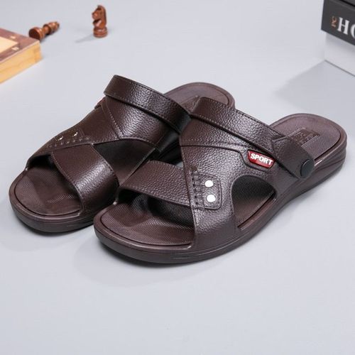 One piece free shipping Vietnamese rubber men's sandals and slippers two-wear summer men's driving thick-soled non-slip beach shoes