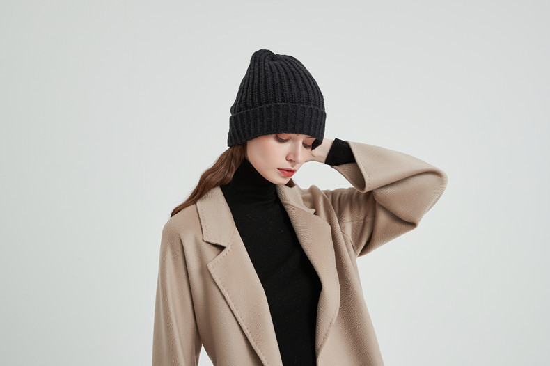 Unisex Hat European acrylic solid color knitted wool hat_voghion.com
