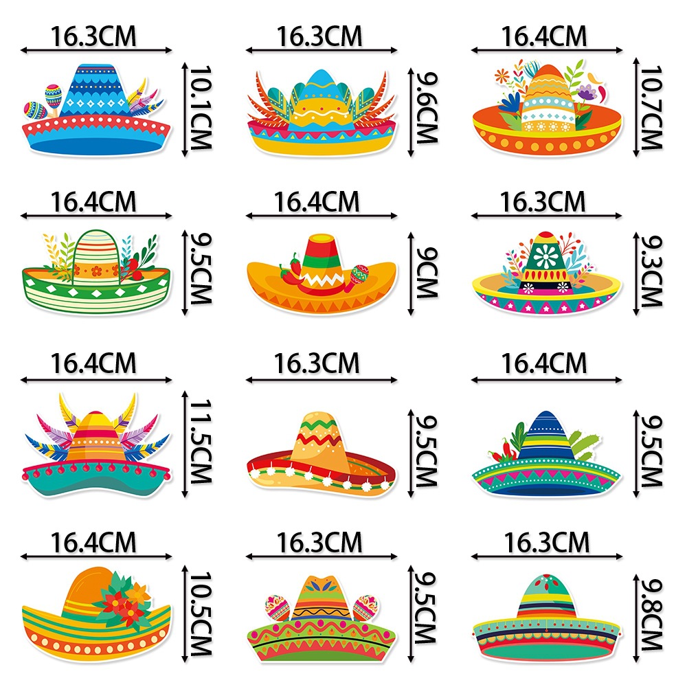 Nuevo México 5 de mayo Fiesta de decoración pared sombrero de fiestas mexicanas atmósfera decoración image 5