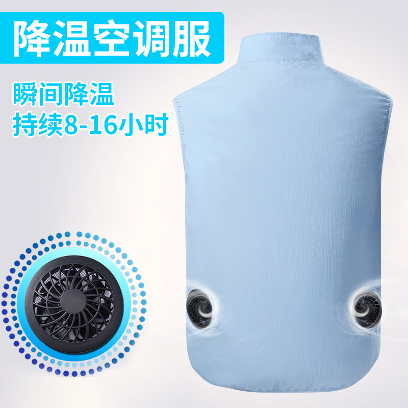 Aire acondicionado ropa verano refrigeración ventilador ropa de piel con ventilador inteligente refrigeración chaqueta deportiva al aire libre para hombres