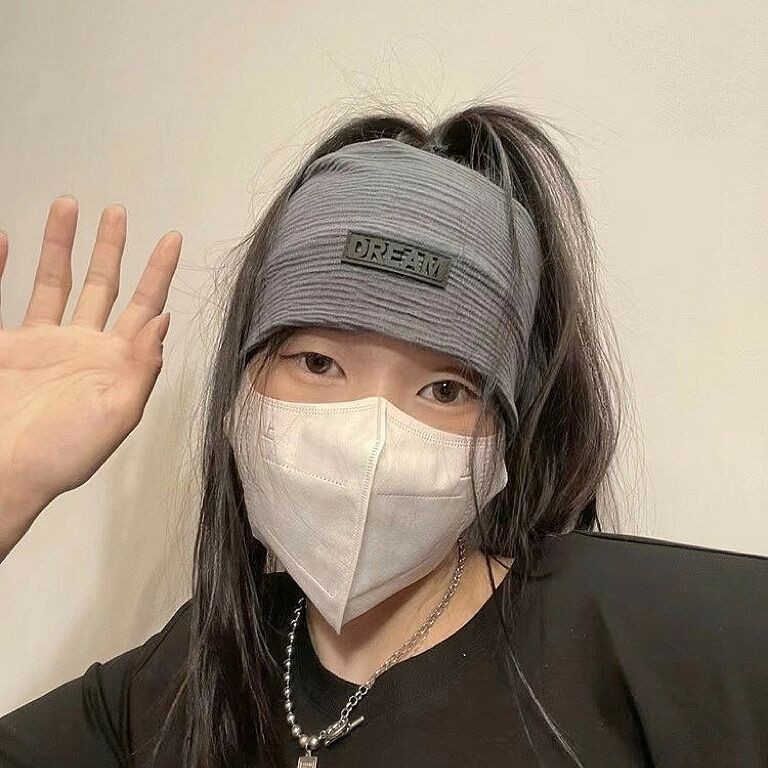 Verano delgado correa de pelo para mujeres suave y cómodo estilo coreano inins viento amplio borde lavar la cara correa de pelo letras sólidas adornos para el pelo