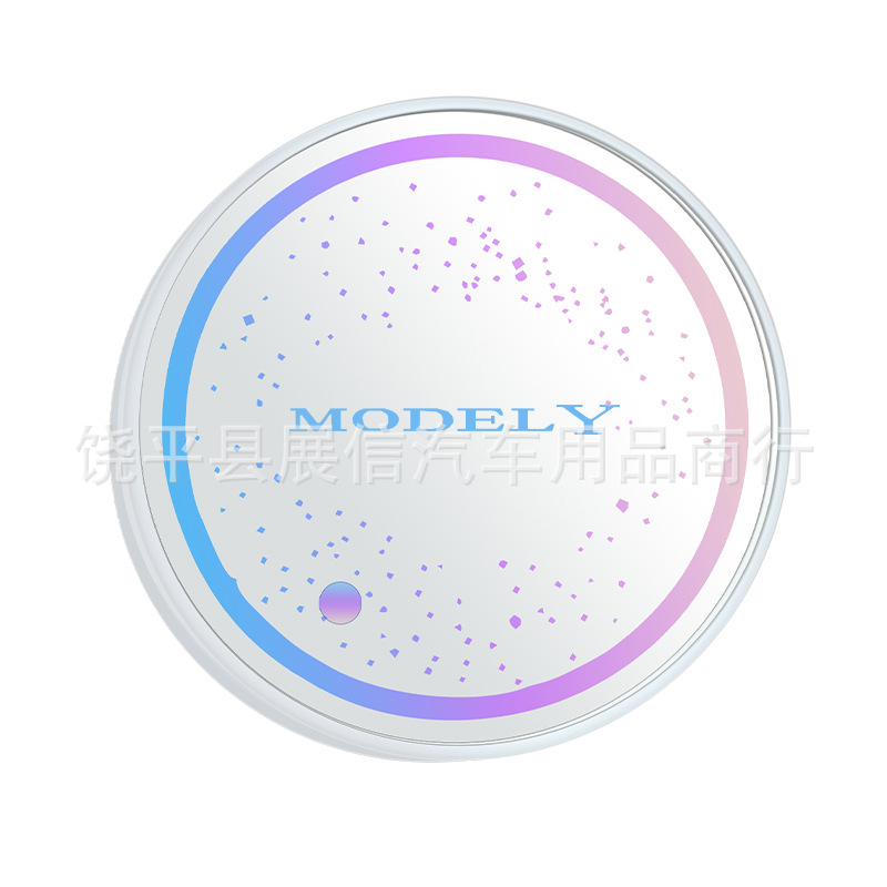 Aplicable a Tesla Model3 ModelX ModelS coche luminoso estera taza de agua LED atmósfera luz colorida