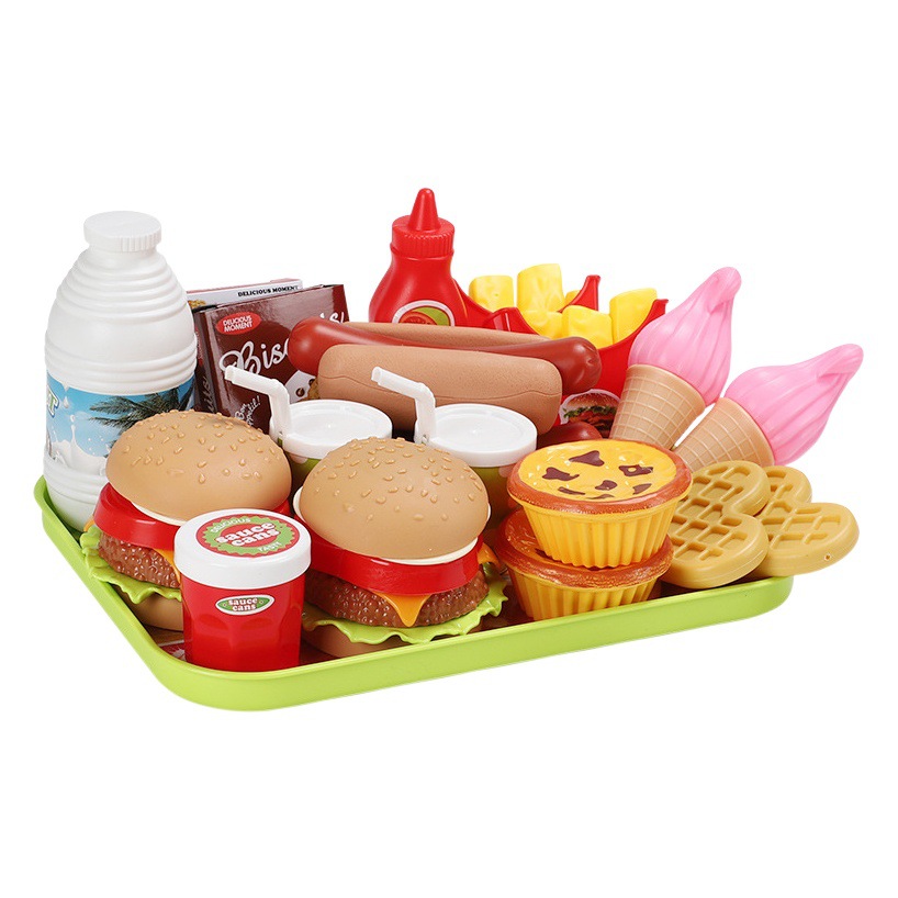 Paquete de modelo de juguete de comida rápida europea y americana