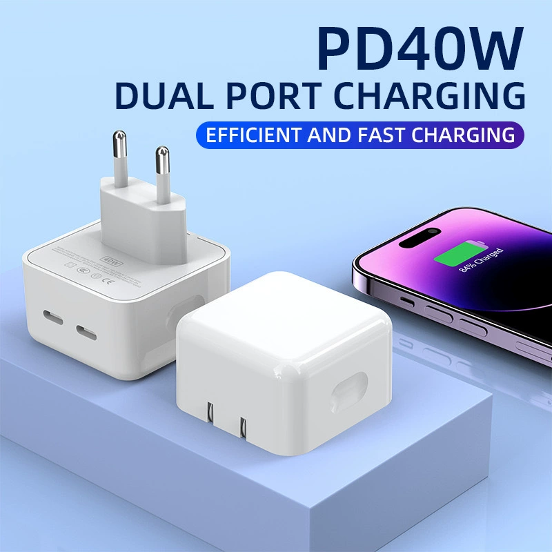 Зарядное устройство 14 Pro с двойным PD, европейский стандарт, 40W
