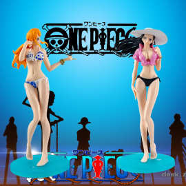 海贼王手办 泳装系列手办模型娜美罗宾微微白星手办摆件批发