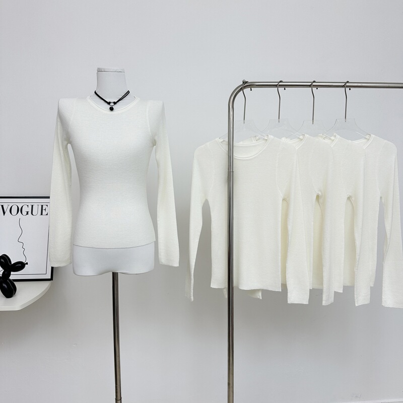 Imxiang Soft Wool Knit Sweater for Women, Dual Version, Soft and Skin-Friendly Base Layer