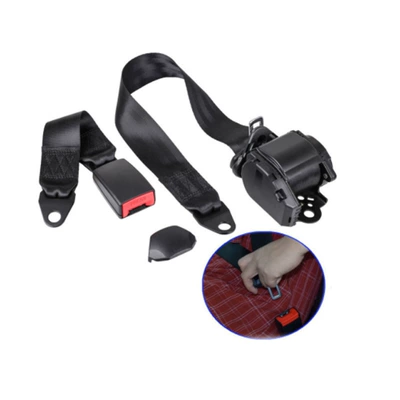 Car seat belt Two-Point and Three-Point Safety Belts - plastic-coated-k330cm-fully-covered-webbing-base