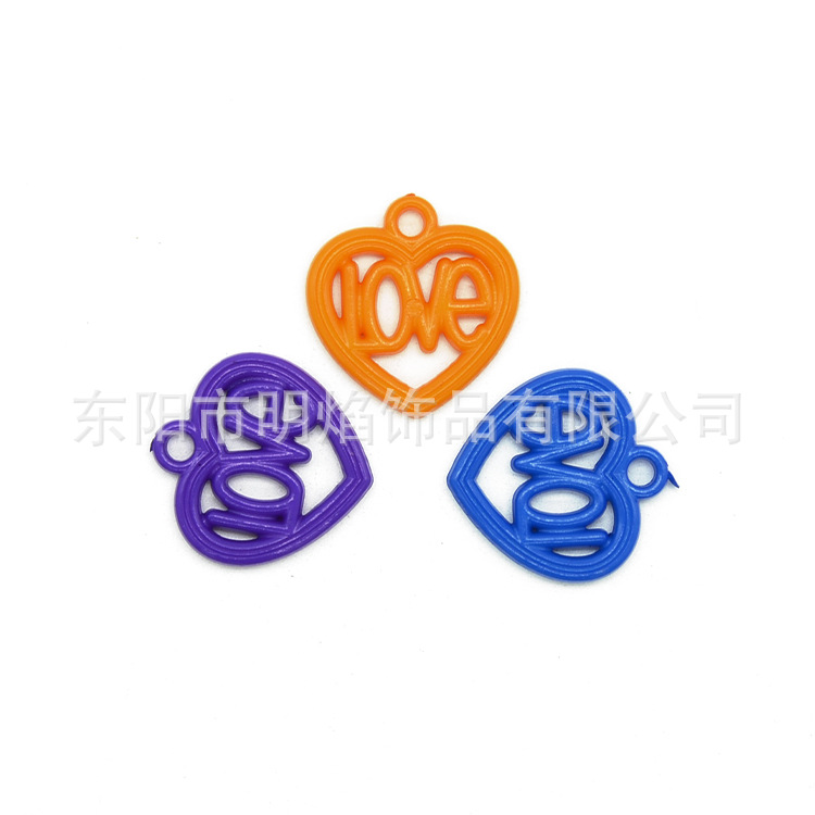 Acrylic pendant heart-shaped