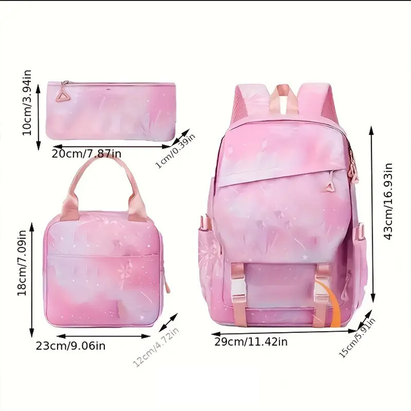 Ventas transfronterizas calientes de Stitch, Stitch, mochila de estudiantes de primaria y secundaria, mochila de tres piezas, bolsas de bolsillo en stock