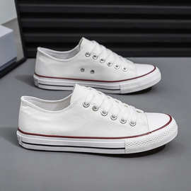 小白鞋学生布鞋劳保球鞋低帮田径训练平底鞋系带运动会舞蹈鞋女鞋