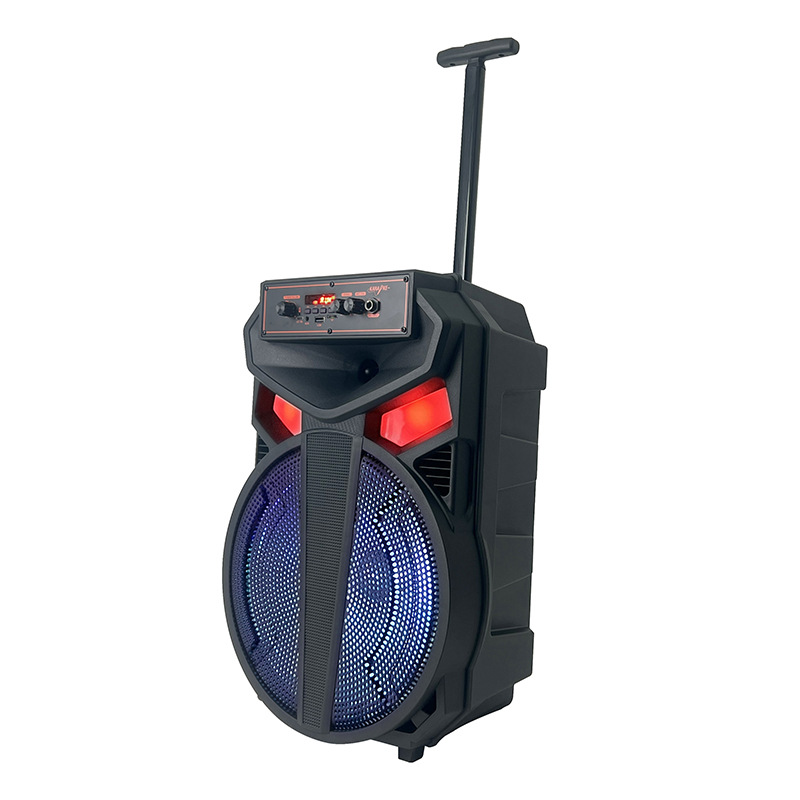 Fábrica directa de 12 pulgadas 20W altavoz inalámbrico reproductor Bluetooth con doble micrófono inalámbrico LED luz de atmósfera