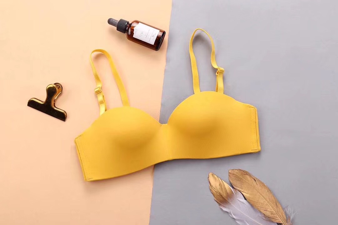 Una pieza cómoda, brillante y sin costuras, dos prendas, sujetador de mujer, sin anillo de acero