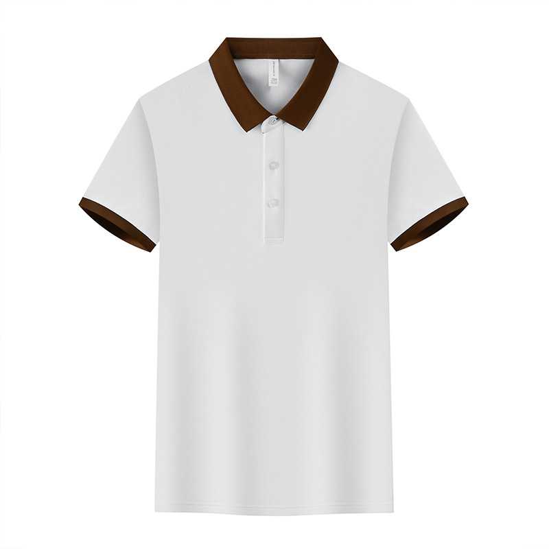 Camiseta de polo de seda personalizada camiseta deportiva con solapa anti-oil ropa de trabajo bordada publicidad logotipo impreso de manga corta