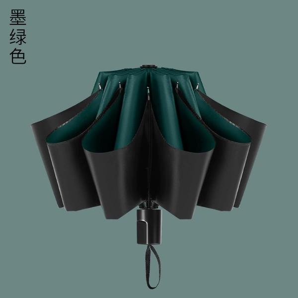 8-bone manual folding dark green