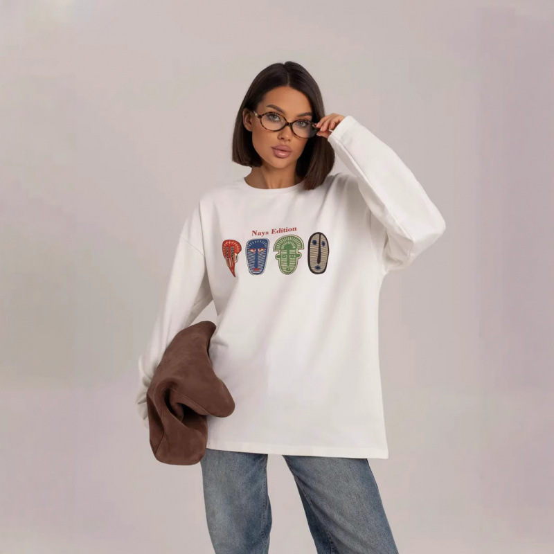 American-Style Trendy Cross-Border Long-Sleeve Pure Cotton Women's Base Layer with Abstract Spicy Girl Print Autumn and Winter Top Skims Cotton American-Style Trendy Cross-Border Long-Sleeve Pure Cotton Women's Base Layer with Abstract Spicy Girl Print Autumn and Winter Top Skims Cotton