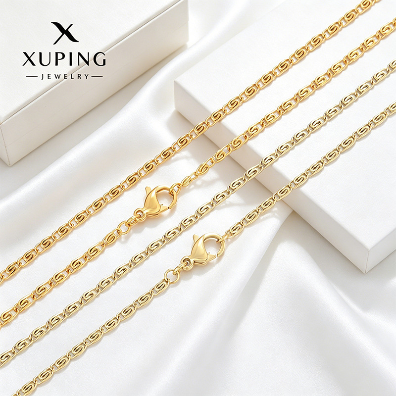 Xuping simple collar de acero inoxidable transfronterizo de moda diaria fácil de usar clips collar collar al por mayor