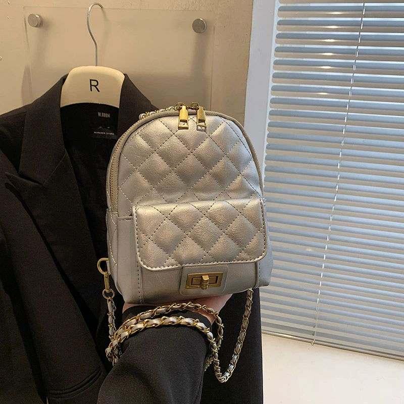 Стильный рюкзак, сумка, коллекция 2023 года, стиль Chanel, западный стиль, для тинэйджеров, семейный стиль, оптом