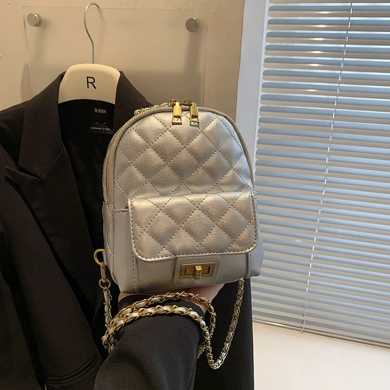 Стильный рюкзак, сумка, коллекция 2023 года, стиль Chanel, западный стиль, для тинэйджеров, семейный стиль, оптом