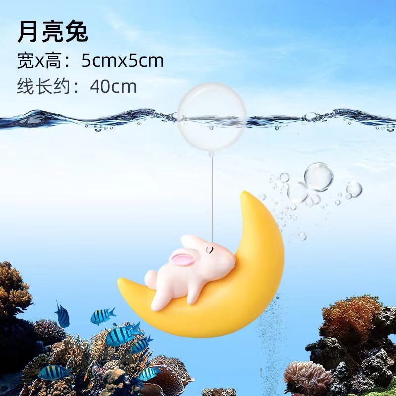 Tanque de peces decoración del paisaje pequeña decoración flotante Diver azul grasa reloj tanque de peces paisaje mundo submarino