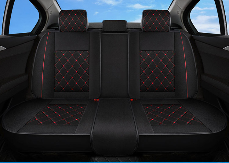2024 Cross-Border Leather Amazon Foreign Trade Full Leather Diamond-Shaped Car Seat Cushion Four-Season Cushion Five-Seater Full-Cover Seat Cover Seat Cushion