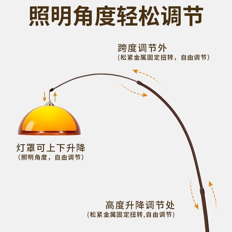 Торшер Xiao Ya коричневый теплый свет