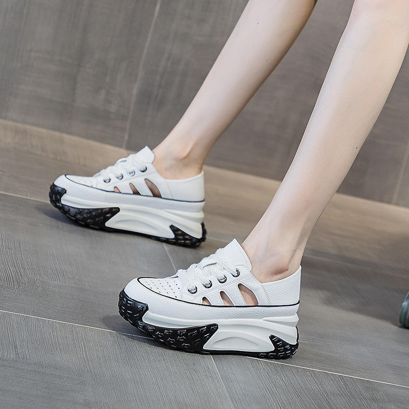 Giày sneaker nữ đế dày da khoét lỗ phong cách retro mùa hè 2026 — M2331 màu trắng, M2331 màu xanh lam, M2331 màu hồng
