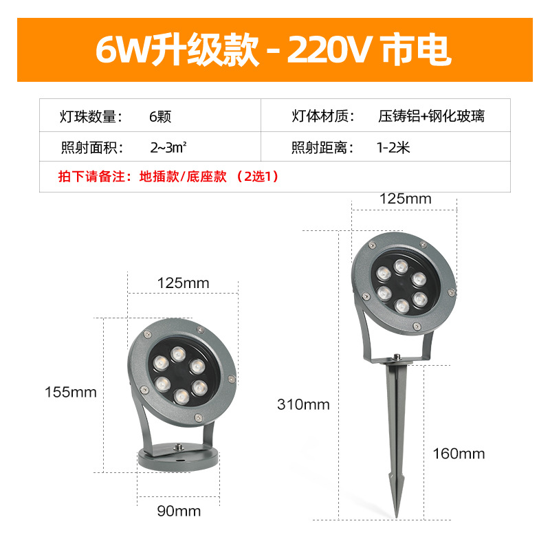 6W 업그레이드 모델 [원형 투광등]