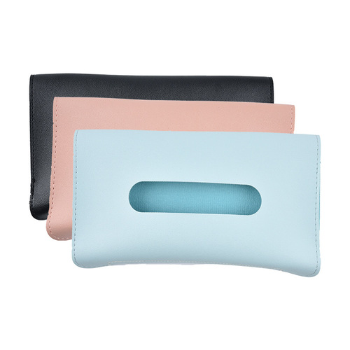 Car sun visor tissue bag leather Car sun visor paper cover Car armrest box tissue box cartoon
