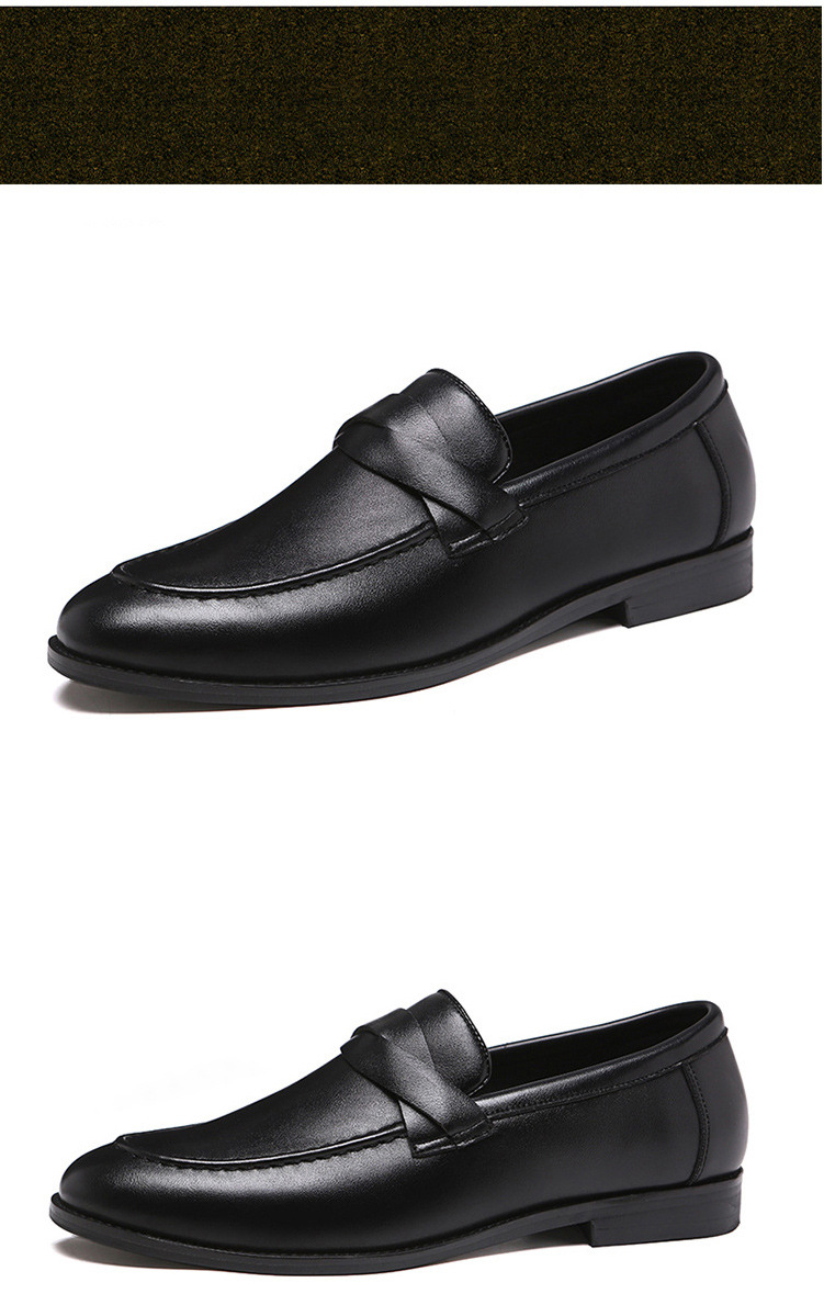 Young small leather shoes slip-on men's shoes casual shoes_voghion.com