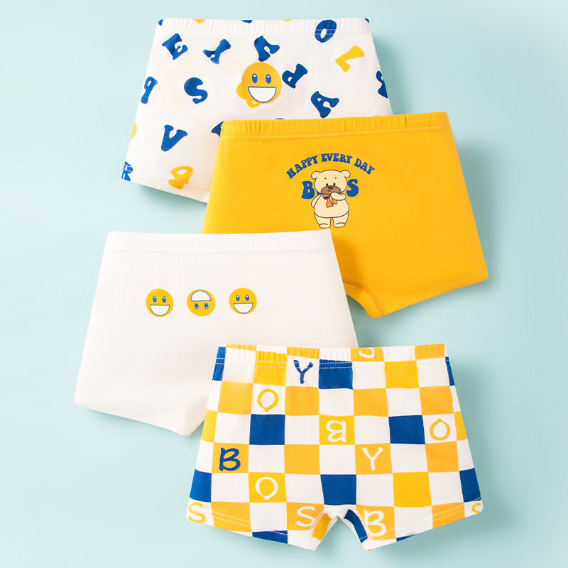 Boys' Boxer Briefs, Kidsren's Category A Pure Cotton Boxer Shorts,...