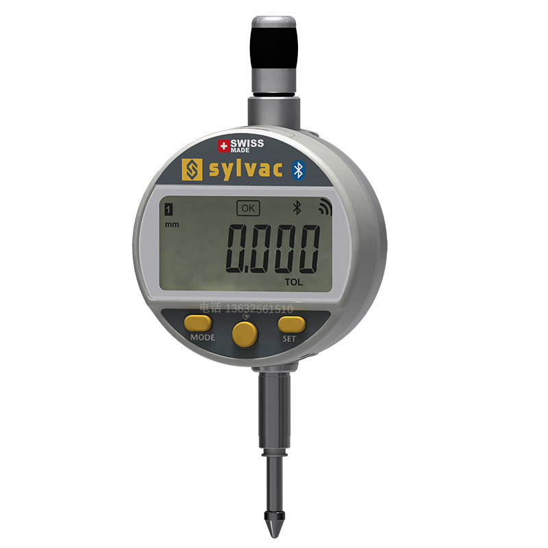 sylvac瑞士无线数显千分表0-150mm蓝牙电子百分表0-100mm数显量表