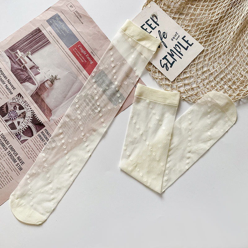 Calcetines de pantorrilla de las mujeres JK estilo de verano fino transparente calcetines altos ins Colegio estilo sexy calcetines al por mayor