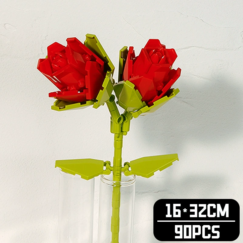 Realistic Table Flower Set, DIY Miniature Bouquet Constructor, Assorted Rose & Sunflower Models, Gift