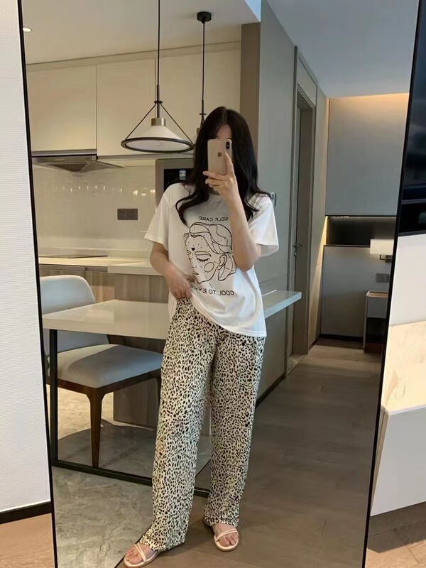 Imitation cotton 180g [G * P ladies home clothing] micro-business new summer women's casual short sleeve pants can be worn