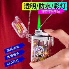 Lighter ins girls Buzz Lightyear luminous waterproof chain Culomi gas lighter colorful lights