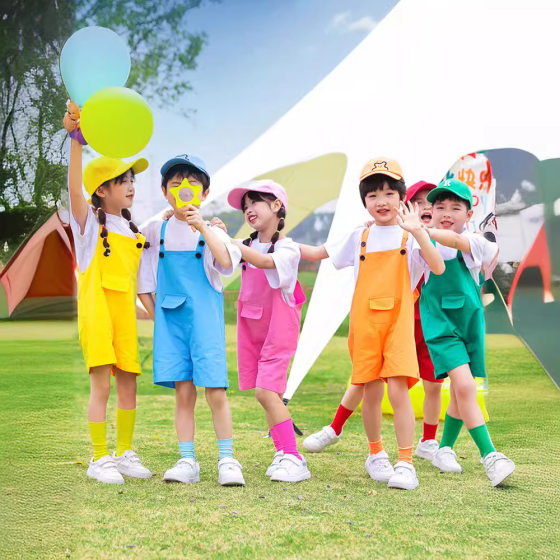 Children's Children's Strap Shorts Candy Color suit Summer Primary School Children's Kindergarten Chorus Dance Clothes Performance Clothes