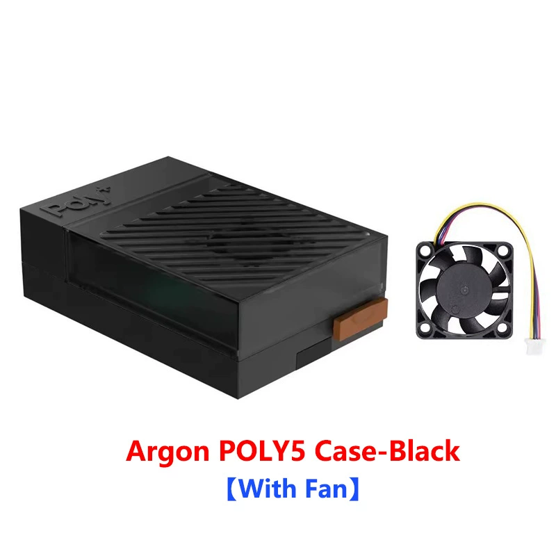 Корпус Raspberry Pi 5 Argon POLY 5+ ABS совместимый с радиатором PWM