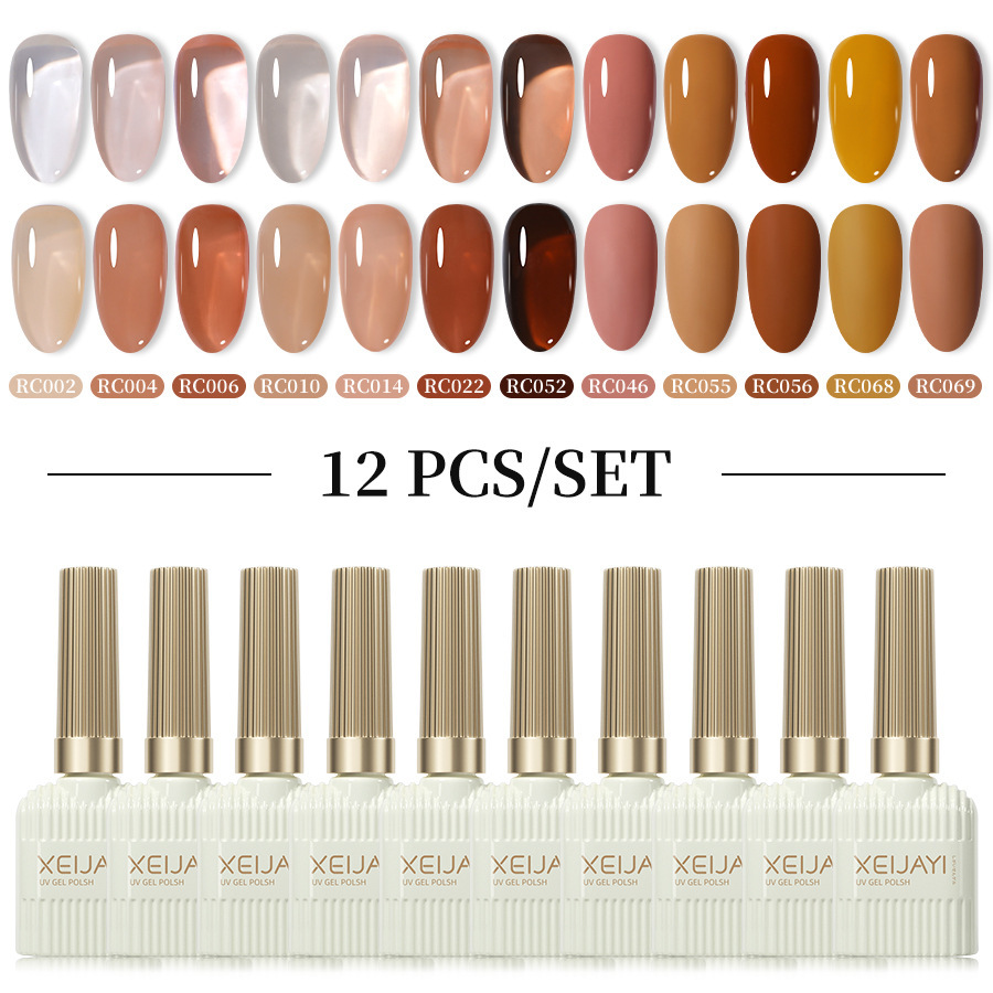 Xianjiayi 102 color nail polish glue new suit phototherapy glue popular online 12 color suit solid and lasting nail salon