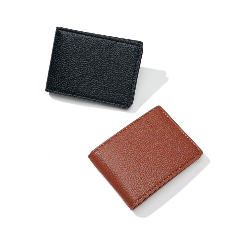 Cartera de cuero de piel blanda de licencia de conducir cartera de cuero de licencia de conducir cartera de tarjeta de identificación de vehículo de motor multiplaza de tarjeta 2 - en - 1