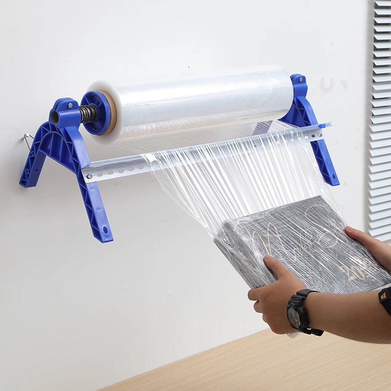 缠绕膜打包机手动保鲜膜绕膜包膜机架子切割器商用薄膜神器支架