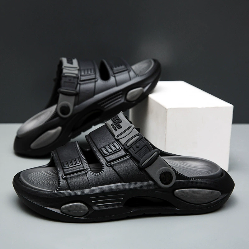 Мужские тапочки лето 2025, уличная обувь, нескользящие, универсальные, для вождения, модные, спортивные, больших размеров, пляжные сандалии