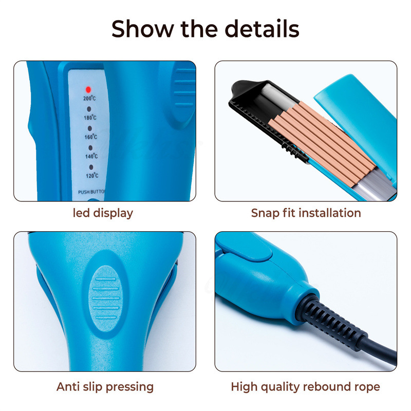 star 3D style shaped lightning heart clip, 5-in-1 replacement straight hair comb and straightener ener_voghion.com