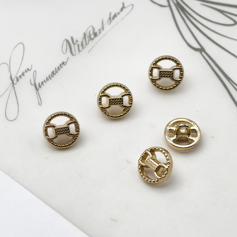 衬衫金属扣子圆形镂空男士衬衫金属纽扣T恤领口扣子开衫针织纽扣