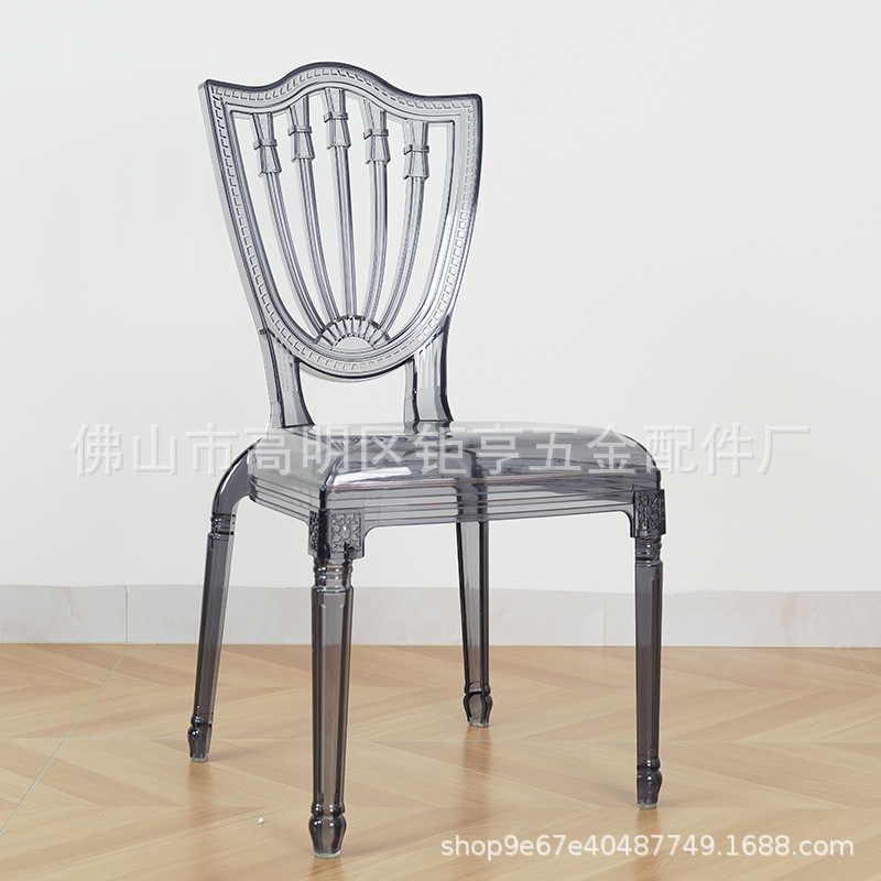 PC silla de princesa de boda transparente silla de cristal silla de respaldo de palacio silla de comedor al aire libre silla de acrílico silla de hotel para el hogar
