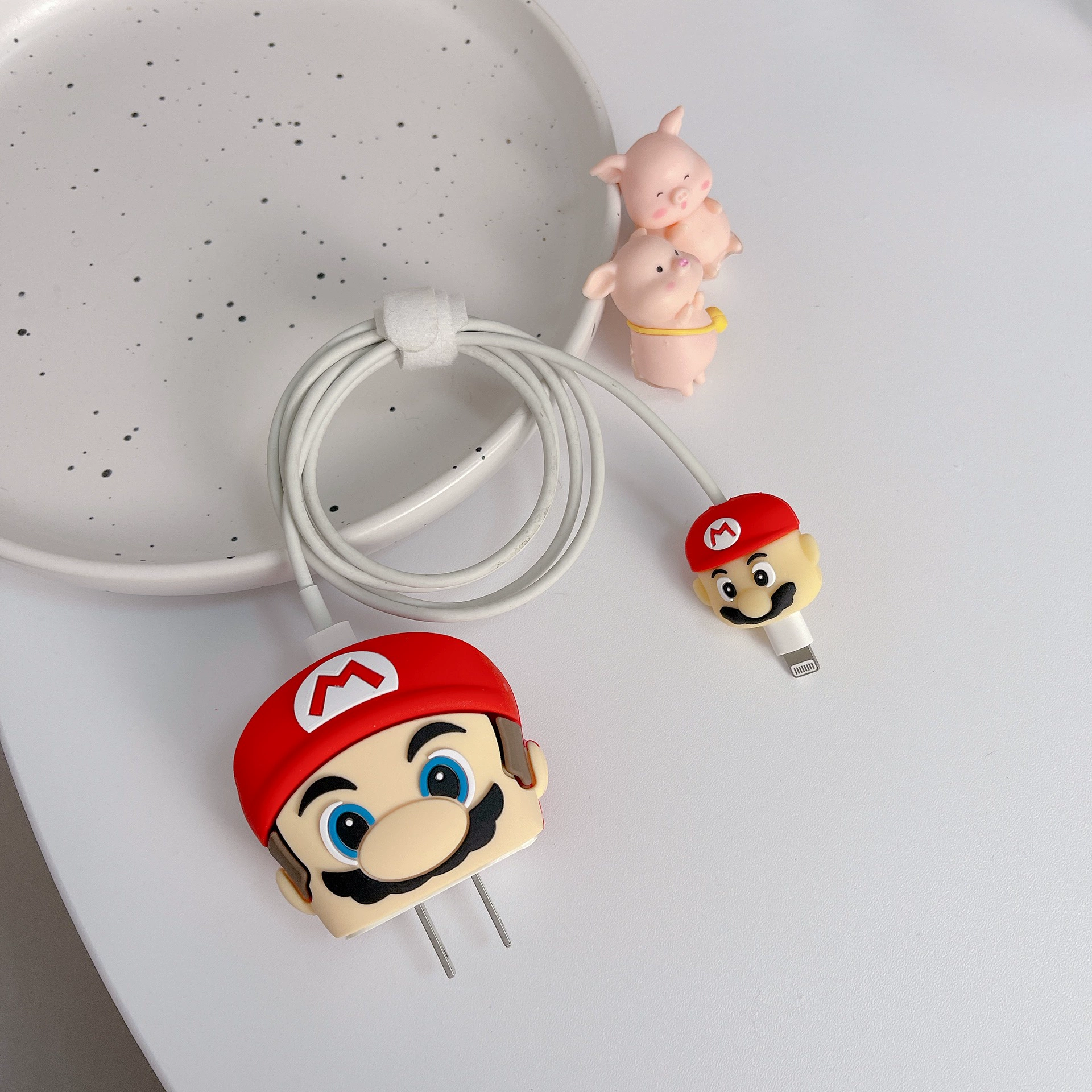 Apple, cartoon charger, protective case, 20W